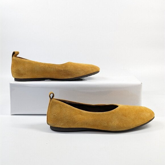 Born Suede Yellow Mustard Ballet Flats Size 8.5M - Picture 3 of 10